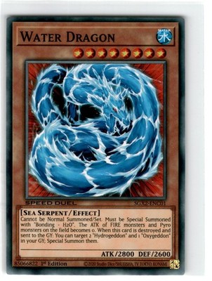 Yu-Gi-Oh! Speed Duel Water Dragon 1st Edition SGX2-ENC01 Moderately Played