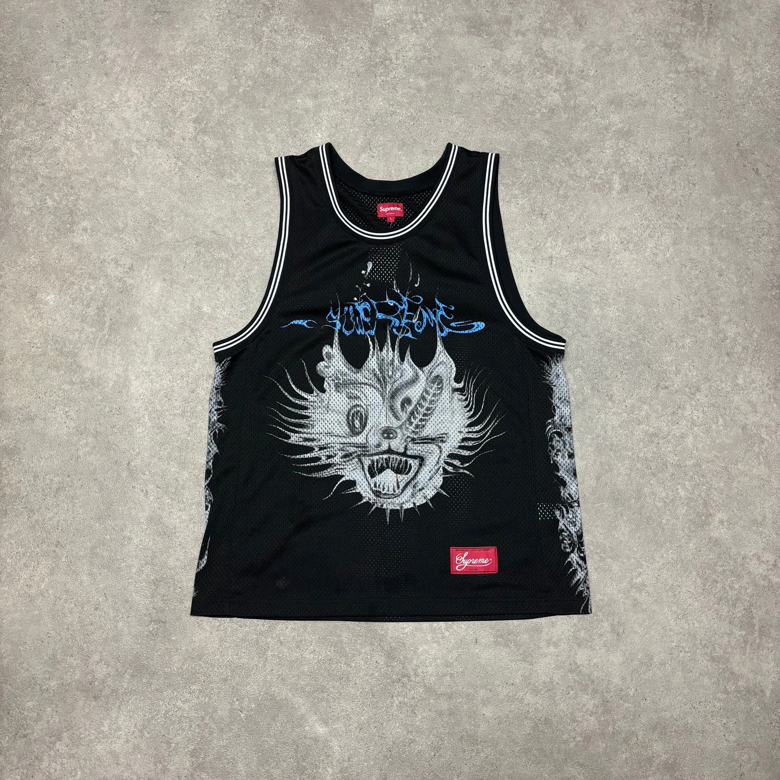 Maillot de basket Supreme noir animal (L)