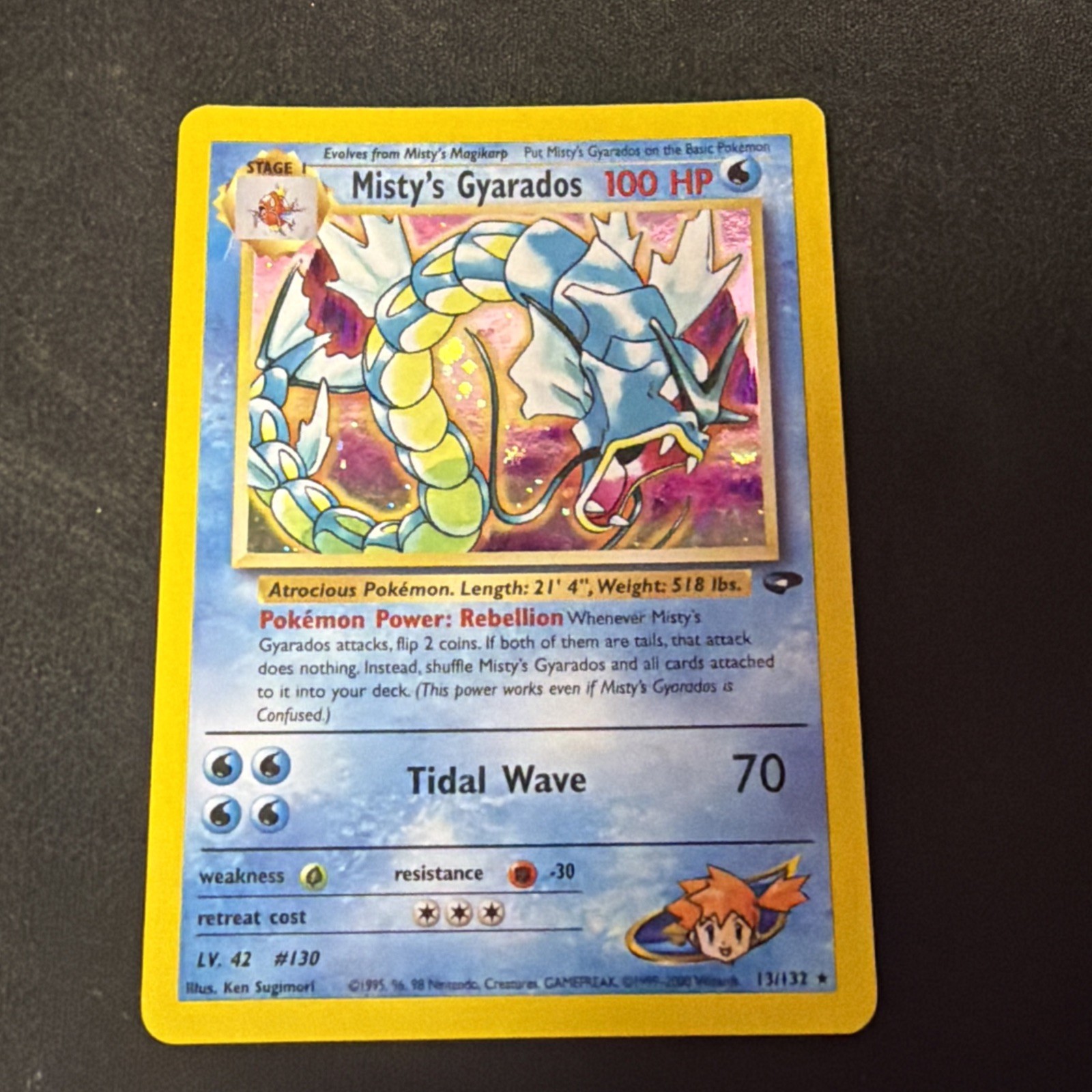 Pokémon TCG Misty's Gyarados Holo Rare Gym Challenge 13/132