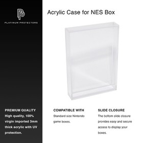 Acrylic Display Case for Nintendo NES Game Boxes Premium UV Protection