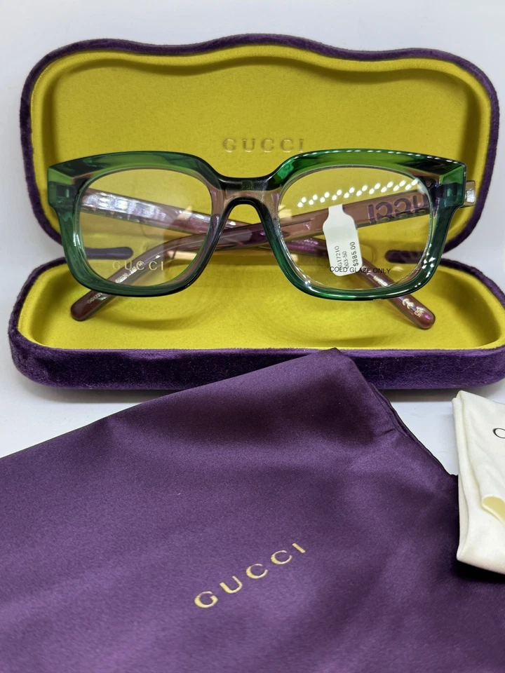 Gafas Gucci GG17210 003 50mm 50-20-145 Verde Violeta Transparente Nuevas Foto 4 de 4