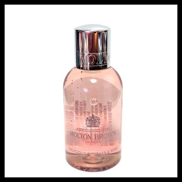 Molton Brown Delicious Rhubarb - Rose Bath Shower Gel 3.3 fl oz Big Travel Size