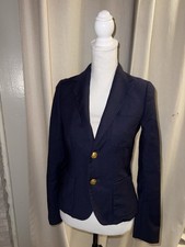 Classic Ralph Lauren Rugby navy blue wool blazer in women  s size 2