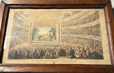 1812 Rowlandson Hand Colored Aquatint   Doctor Syntax at Covent Garden Plate 26