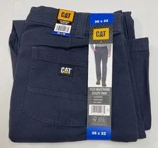 CAT Caterpillar Men's Utility Pant Size 36X32 Flex Waistband, Multi-Pocket Navy