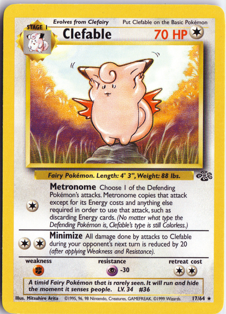 Clefable (17) Jungle JU 17/64 Rare NM