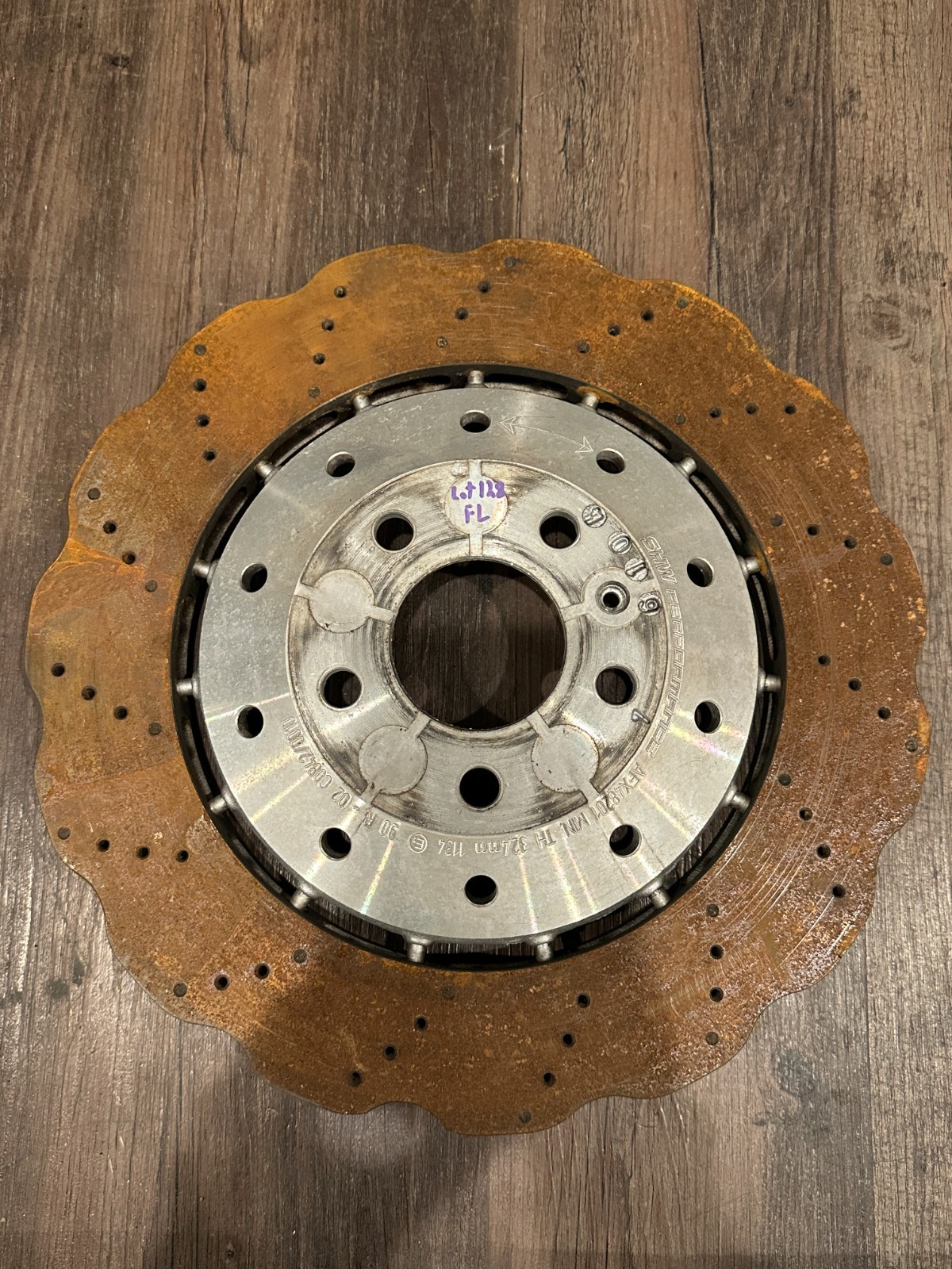 2017 AUDI R8 FRONT LEFT BRAKE DISC ROTOR OEM