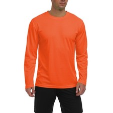 Mens Long Sleeve Sun Protection Shirts UPF 50 SPF Cooling Moisture Wicking D...