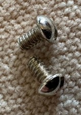 2 Custom Shop Pickup Switch Slotted Head Screws Strat Tele 1/4 Nickel