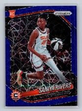 2025 Panini Prizm WNBA #131 Saniya Rivers Blue Velocity Prizms