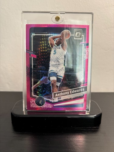 Anthony Edwards 2023-24 Panini Donruss Optic Pink Hyper Prizm Card #59