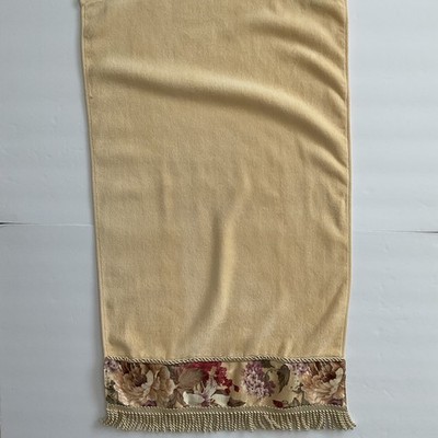 Aussino Decorative Bathroom Hand Towels  16''X28  With Fringe Trim Cottagecore