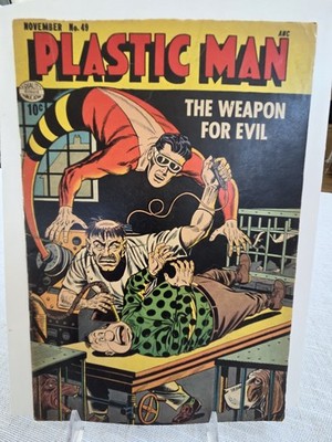 PLASTIC MAN #49 - VG-3.5 - QUALITY COMICS 1954 - LOW $75 B.I.N.