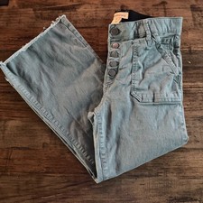 Democracy Button front wide leg jeans 8