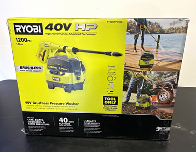 #ad #ad RYOBI 40V HP Brushless Pressure Washer 1200 PSI 1.0 GPM Tool Only RY40HPPW12B $148.00