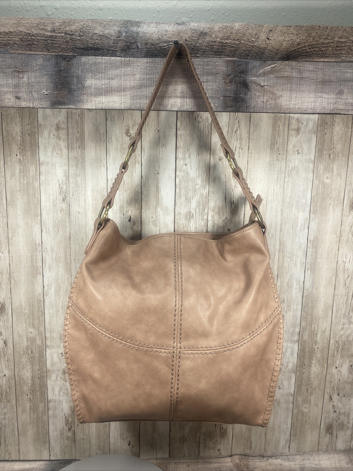 Antik Kraft Women’s Dusty Pink High Quality Vegan Leather Hobo Shoulder Bag