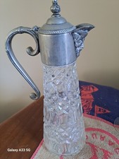 Glass Claret Jug Silver