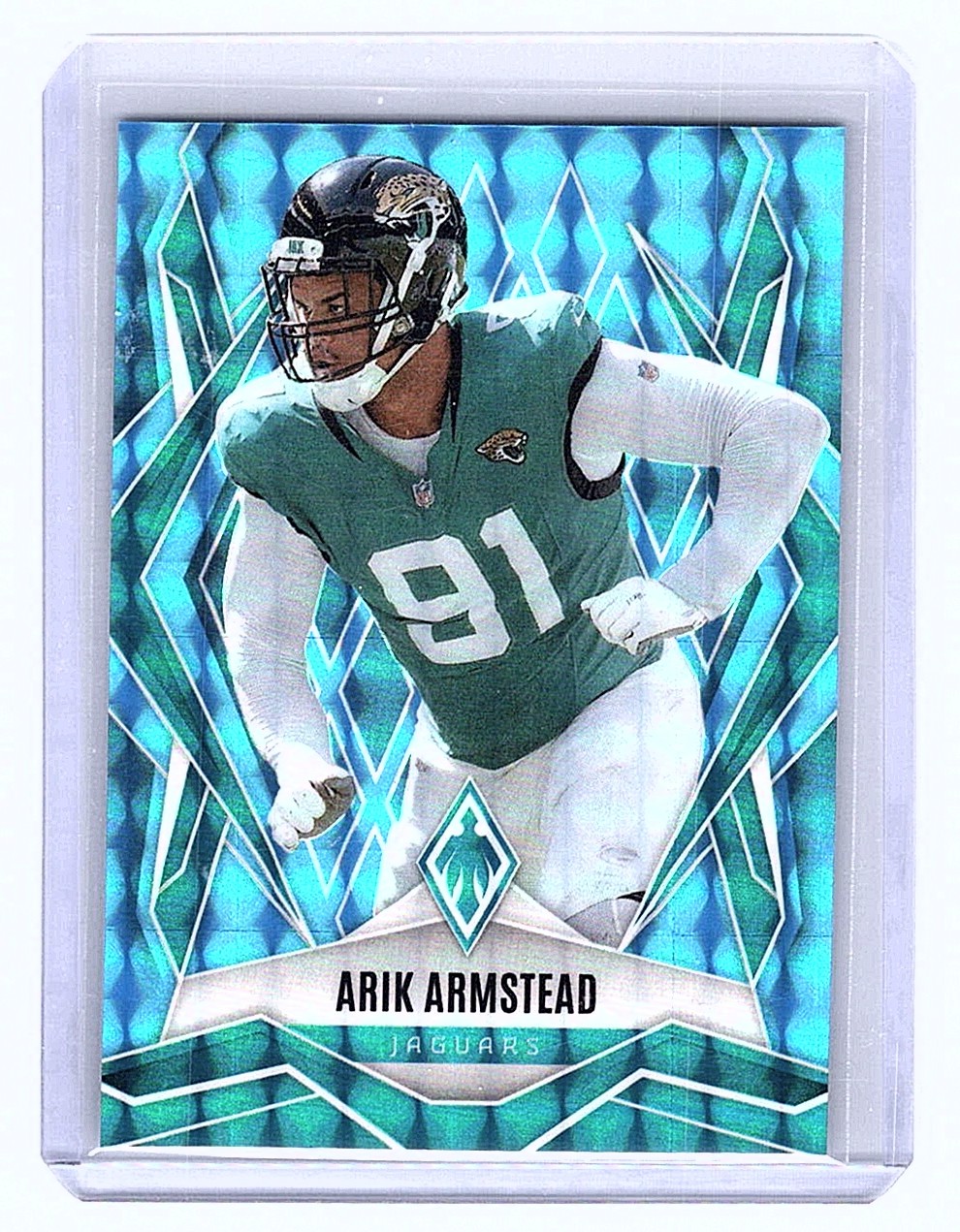 2025 Panini Phoenix #46 Arik Armstead Light Blue Pyramids Prizm #/385