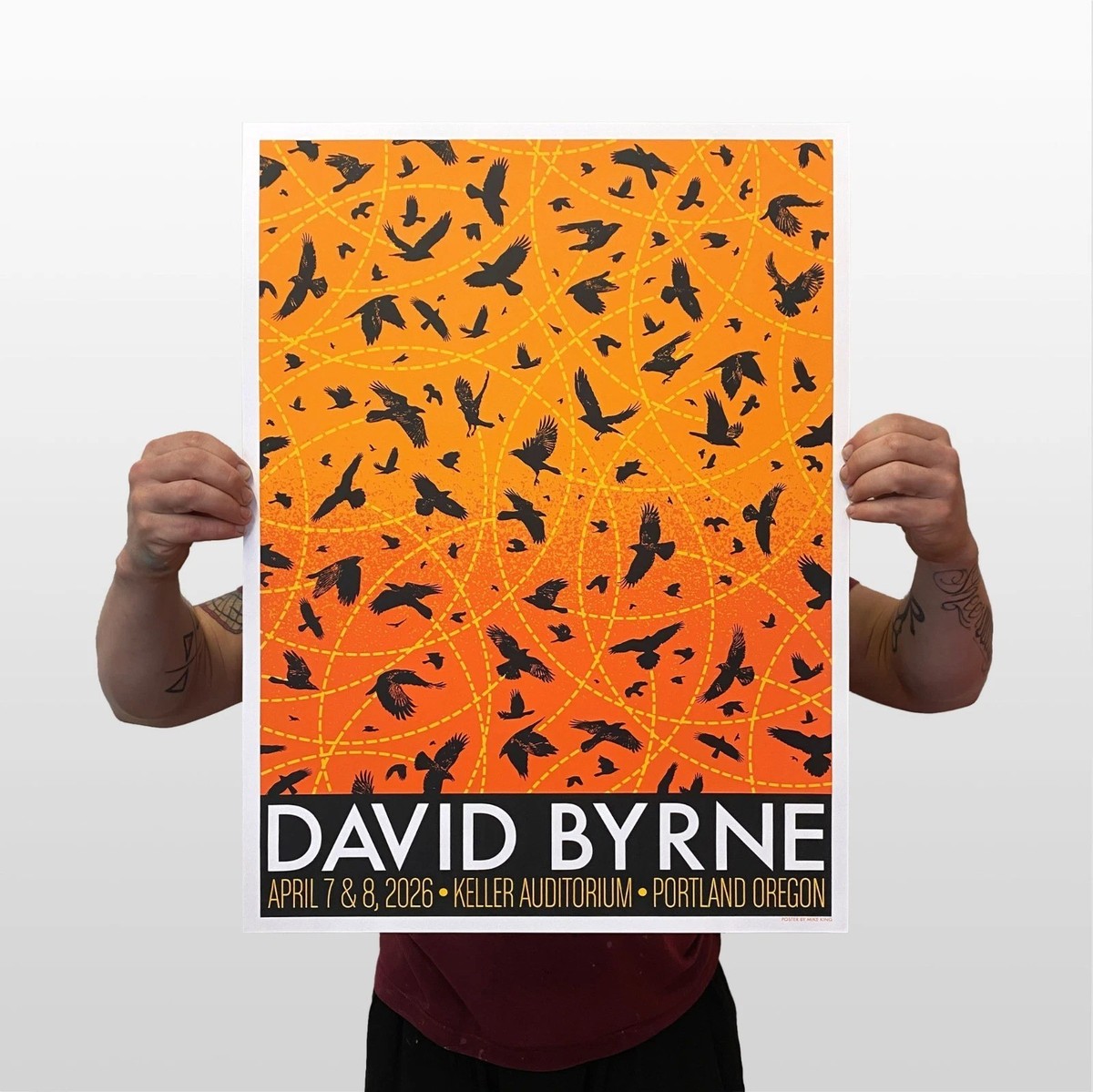 David Byrne shows in Portland, OR April 7,8 2026 Poster | eBay