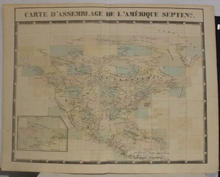 NORTH AMERICA 1825 VANDERMAELEN UNUSUAL ANTIQUE ORIGINAL LITHOGRAPHIC MAP