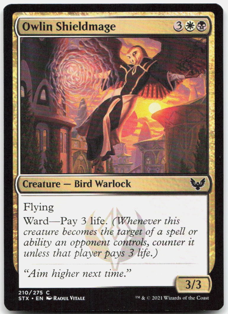 Owlin Shieldmage 210 NM Strixhaven: School of Mages Common Magic: The Gathering