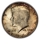1964 50c Kennedy Half Dollar - Deep Violet Toning - BU - SKU-H2576