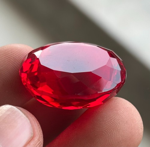82 Ct Certified BIG SIZE Blood Red Ruby Oval Cut Loose Natural Gemstone - Picture 9 of 11