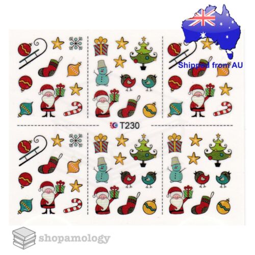 Christmas Limited Edition Special  (Lot x 4) Nail Art Water Transfer Decal - 第 1/10 張圖片