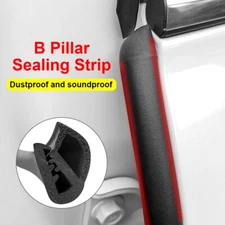 2PCS B Pillar Universal Rubber Car Door Seal Strip Weatherstrip Edge Mould Trim