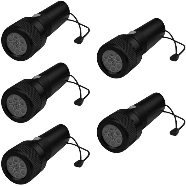Mellert 5X Led Taschenlampe 9 Led 1M Wasserdicht Ip 67 Feuerwehr Lampe TL269-image
