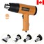 LivingBasics-Air-Heat-Gun-Dual-Temperature-Paint-Stripper-DIY-Tool-4-Nozzle thumbnail 1