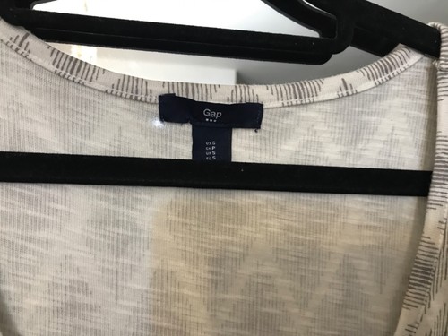 GAP SIZE SMALL 6-8 WHITE BEIGE MAXI DRESS SLEEVELESS DRAW STRING WAIST - 第 3/5 張圖片