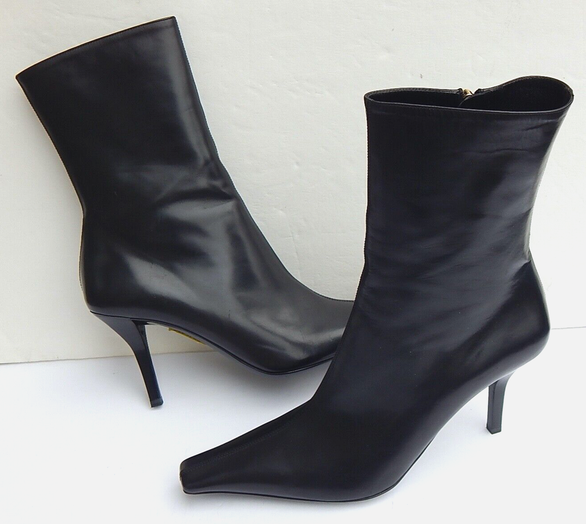 GUCCI RODIN MADE IN ITALY GENUINE BLACK LEATHER SHORT BOOTS sz 8.5