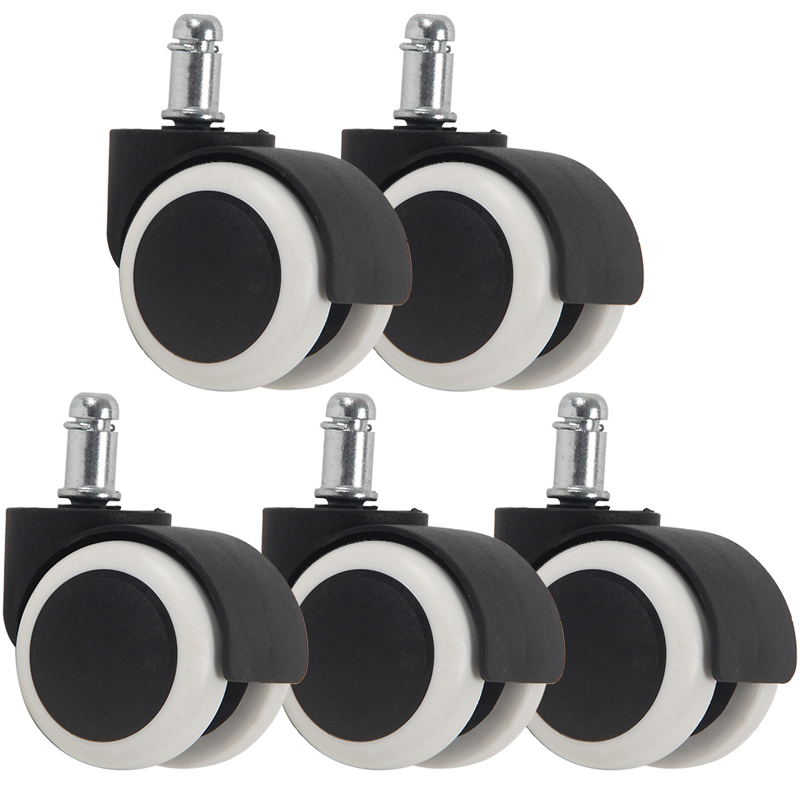 45mm Twin Black Office Chair Seat Replacement Spare Double Castor/Caster Wheels