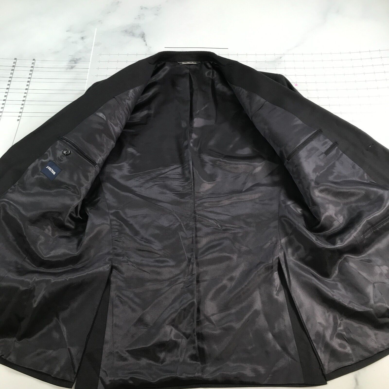 Jack Victor Blazer Sports Coat Mens 42 R Dark Nav… - image 4