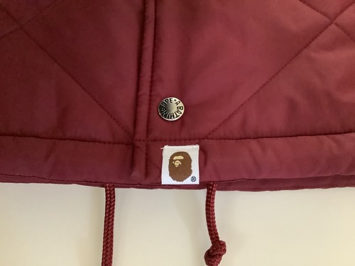 Authentic a bathing ape bape bape patch coach jacket red M new - Picture 7 of 11