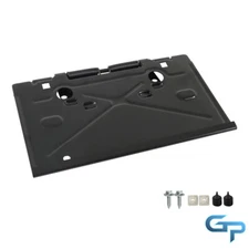 License Plate Tag Bracket Rear With Hinge Plus Hardware Fuel Gas Door Black