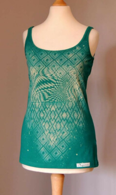 Ayumu Tank Top M Teal ° psy yoga psywear psychedelic trippy sacred geometry 