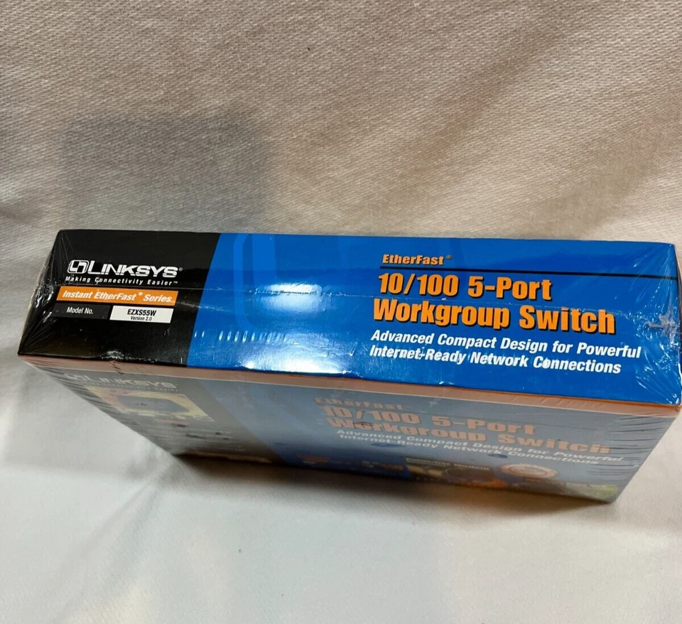 LINKSYS Router 10/100 5-Port Switch  easy expansion Model EZXS55W - Image 3 of 4