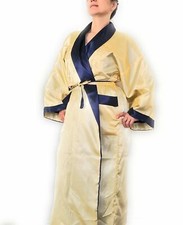 THY COLLECTIBLES Unisex Reversible Silk Satin Robe Kimono Relaxation Bathrobe...