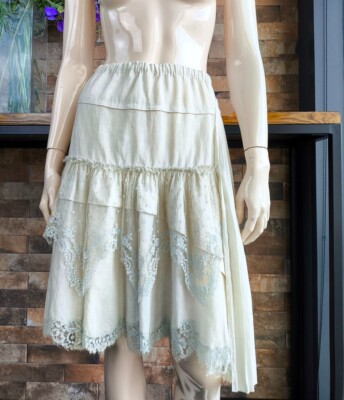 PRADA(プラダ)☆40 L位☆ベージュ☆リネン スカート