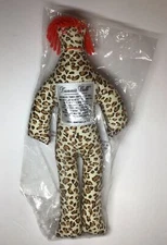 Dammit Doll, Leopard Print, Red Hair - 12” Plush Stress Reliever.  NEW
