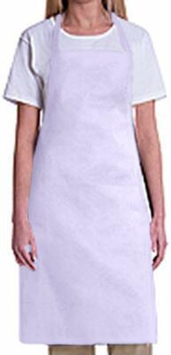 BIB APRON WITH 2 WAIST POCKETS-1 PIECE PACK- COLOR WHITE,BLUE,RED,PINK AND GREEN