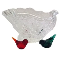 Waterford Marquis Lead Crystal Christmas Sleigh 10" Footed Centerpiece