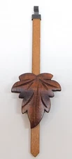 Cuckoo Clock Pendulum 2.5" Maple Leaf Style NEW Brown German Made 7 1/2" Length