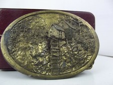 VTG Cast-it Old Crystal Mill Colorado Historical Site Highland 80s Belt Buckle