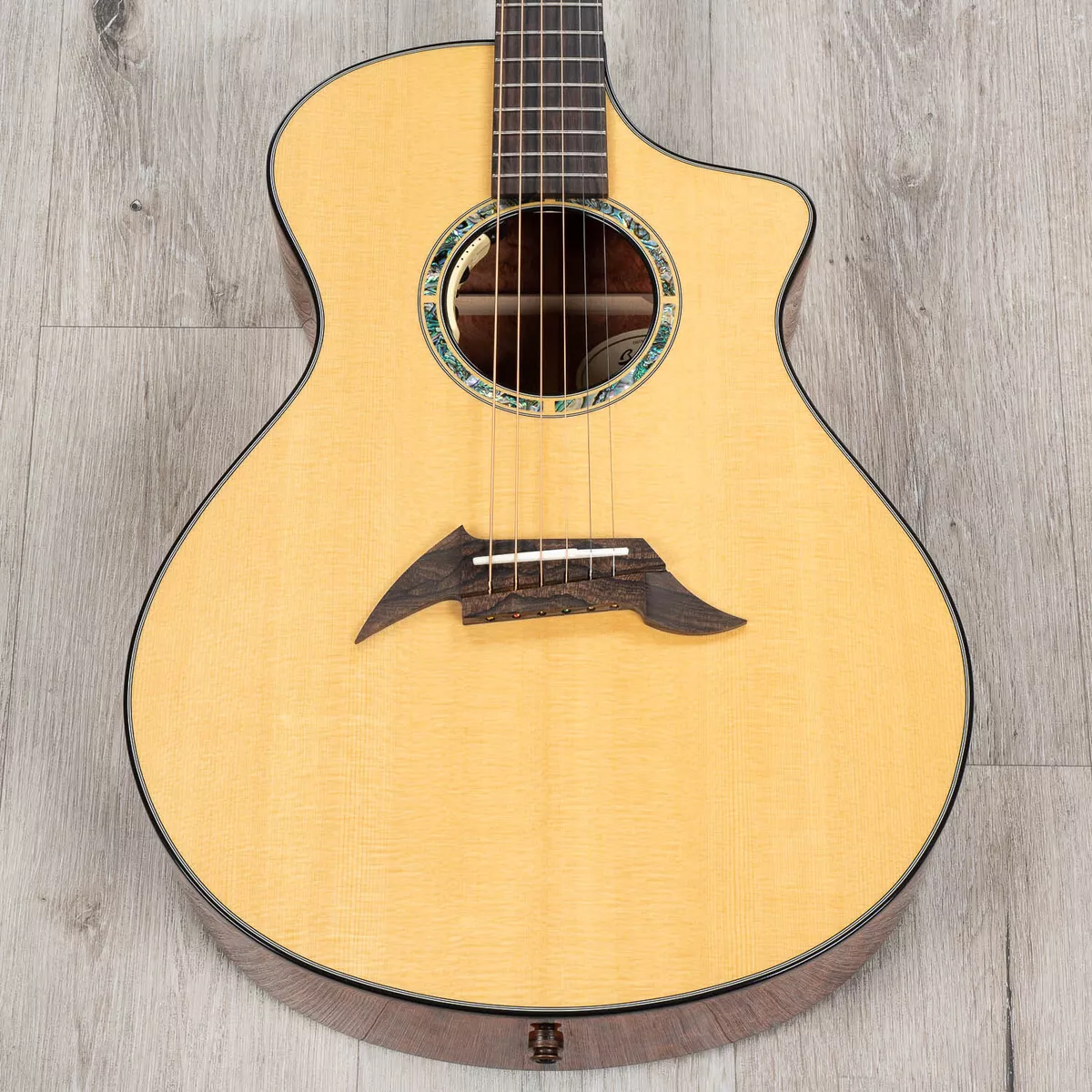 Breedlove Custom Shop Concert CE Acoustic Electric Guitar Ziricote Quilt Bubin