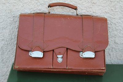 Alte Leder Tasche Arbeitstasche 70er Jahre Vintage Tragetasche