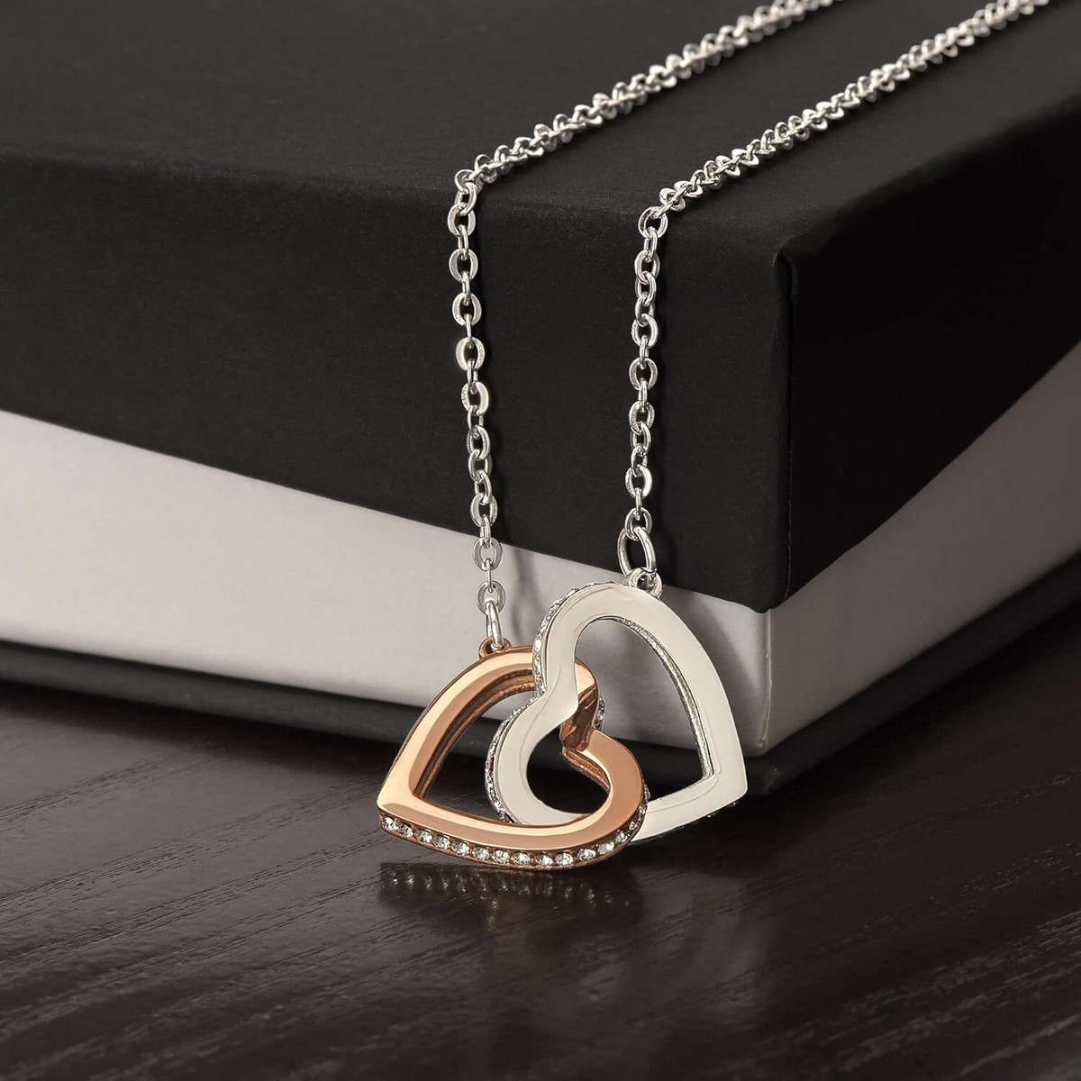 Collana Con Ciondolo Cuore In Argento 925 – 'Je T'aime' Con Cristallo Swarovski, Regalo Per Donne