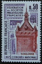 Timbre - FRANCE - Toulouse - Congrès philatéliques - 1973 - Neuf ** - YT1763